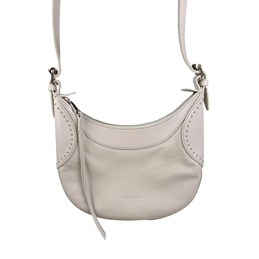 Rebecca Minkoff Small Pippa Studded Hobo Leather Handbag Purse‎ Career Bag